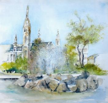 Springbrunnen, Rathaus, Wien